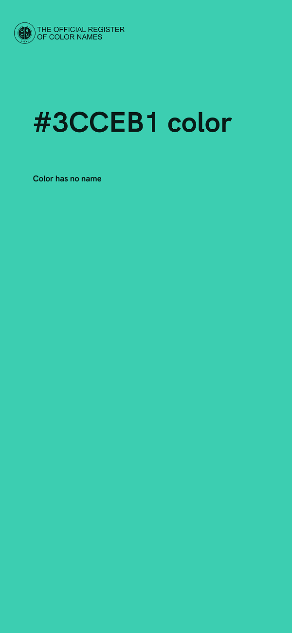 #3CCEB1 color image