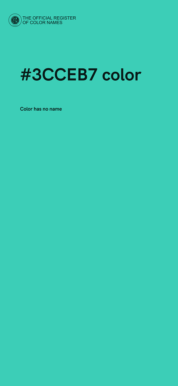 #3CCEB7 color image