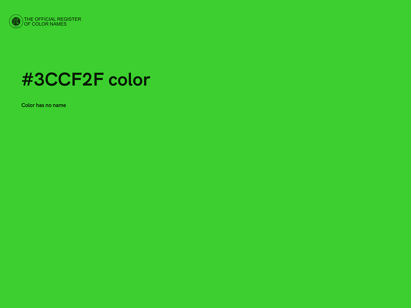 #3CCF2F color image