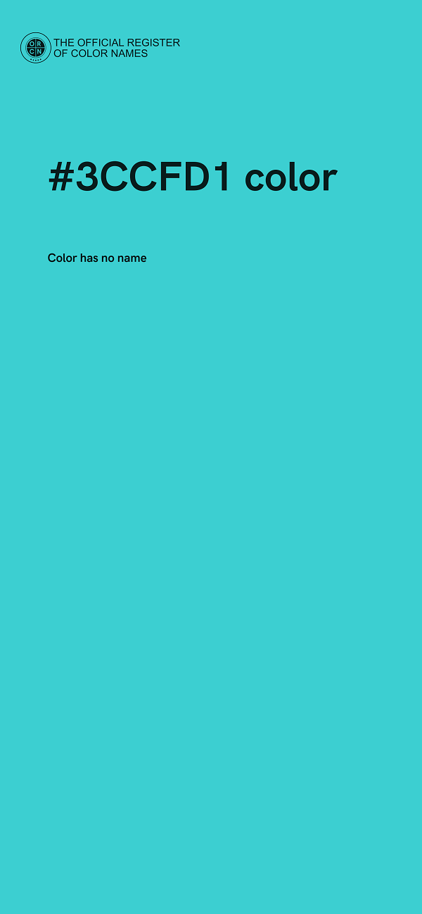 #3CCFD1 color image
