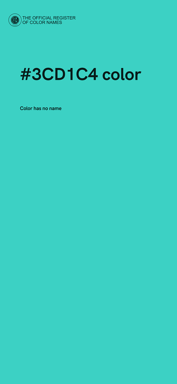 #3CD1C4 color image