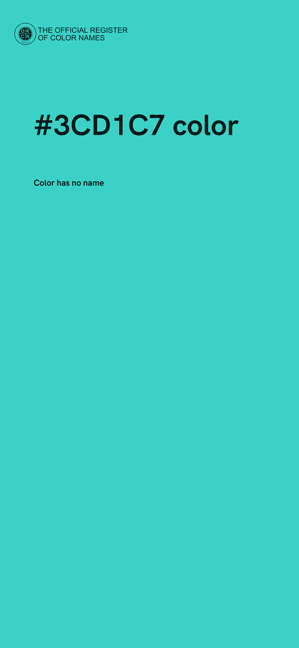 #3CD1C7 color image