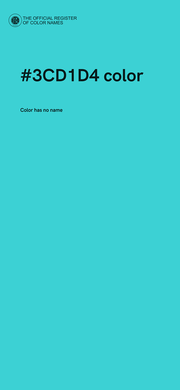 #3CD1D4 color image