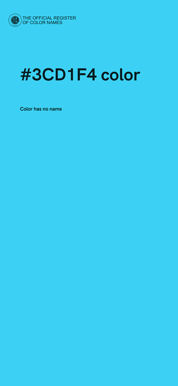 #3CD1F4 color image