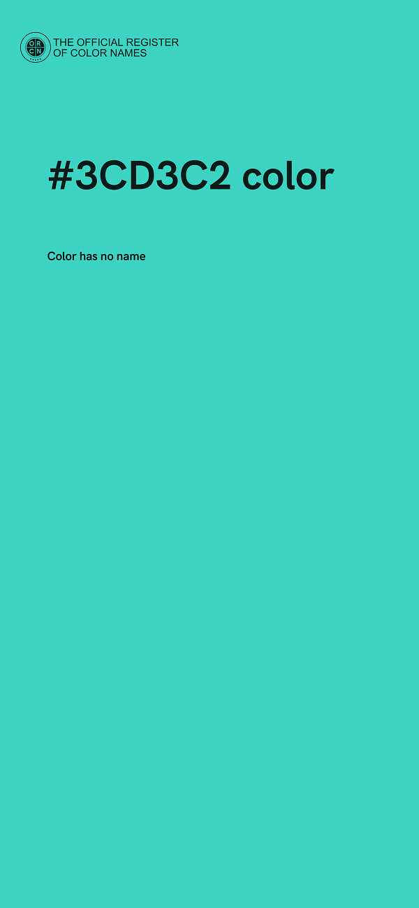 #3CD3C2 color image