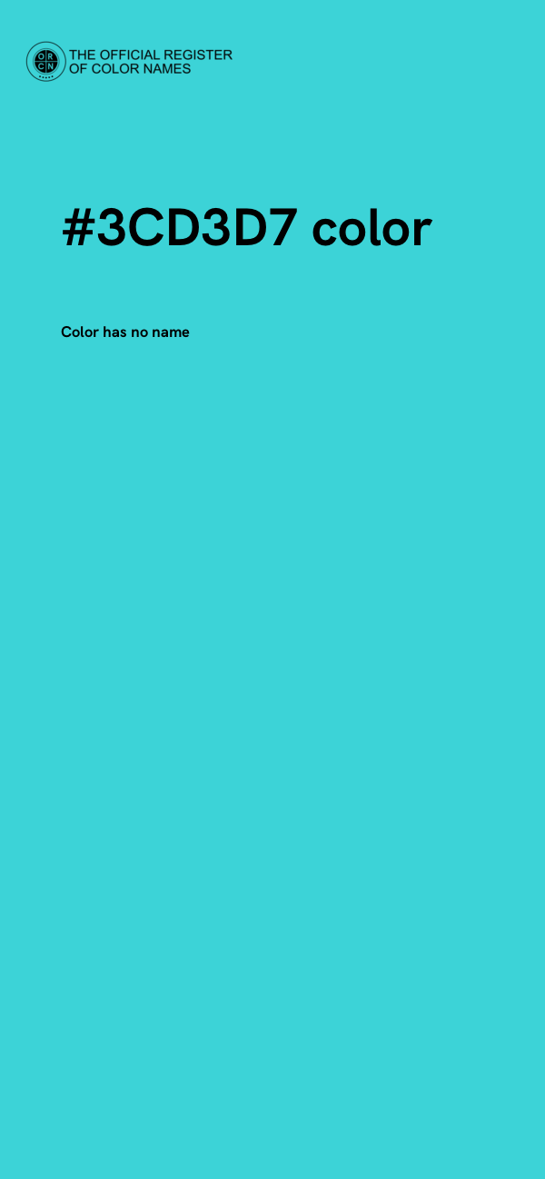 #3CD3D7 color image