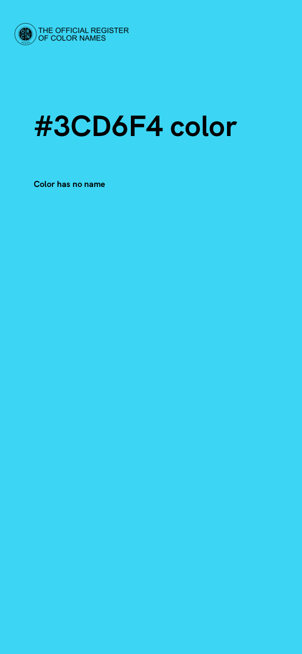 #3CD6F4 color image