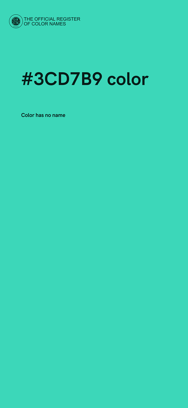 #3CD7B9 color image