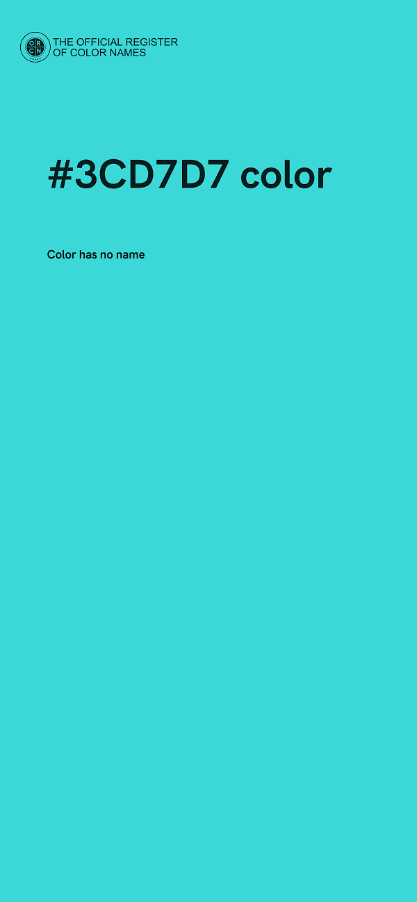#3CD7D7 color image