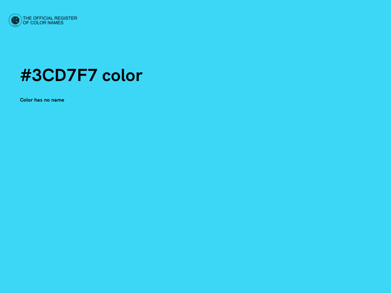 #3CD7F7 color image