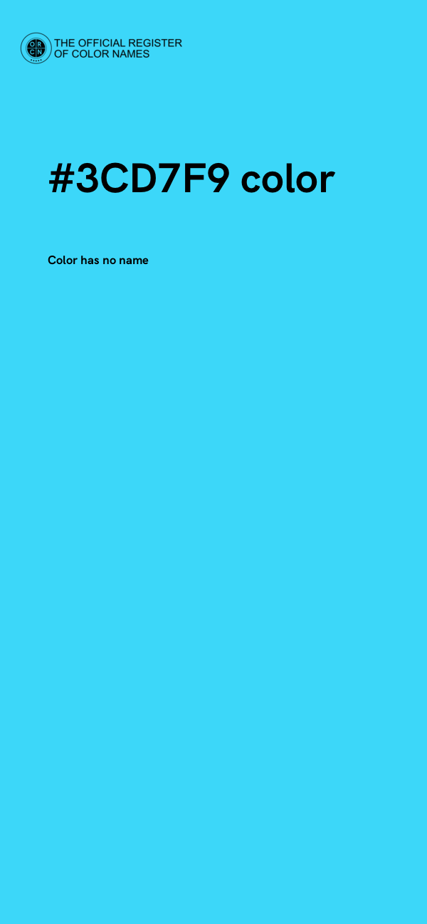 #3CD7F9 color image