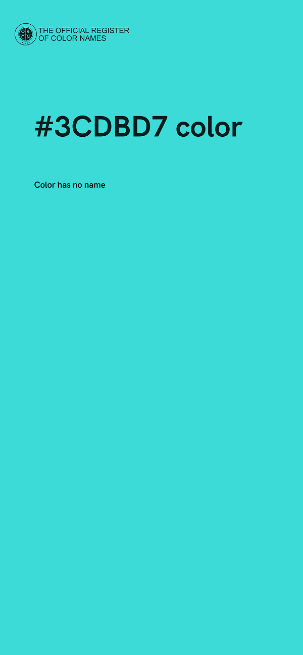 #3CDBD7 color image