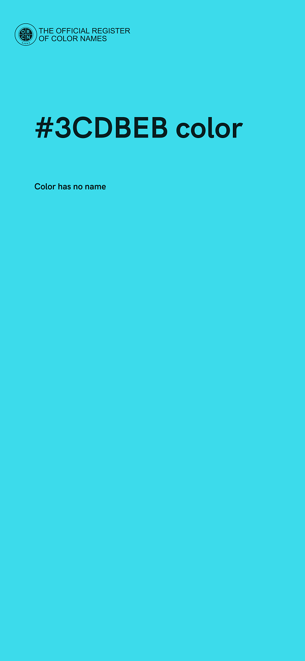 #3CDBEB color image