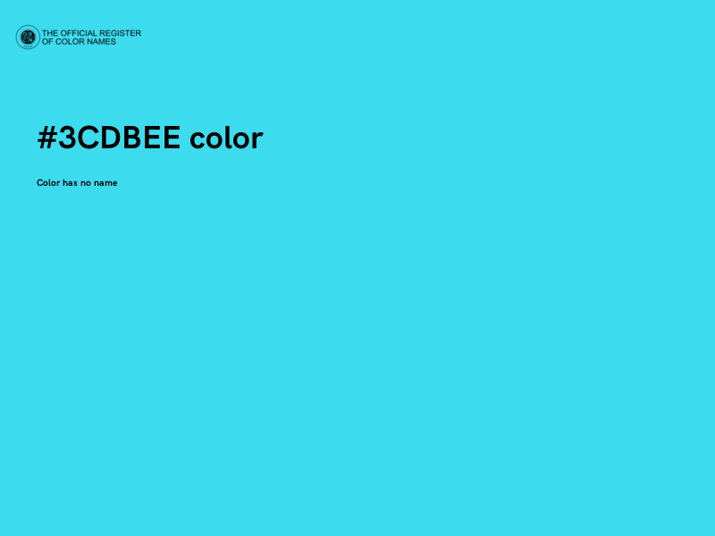 #3CDBEE color image