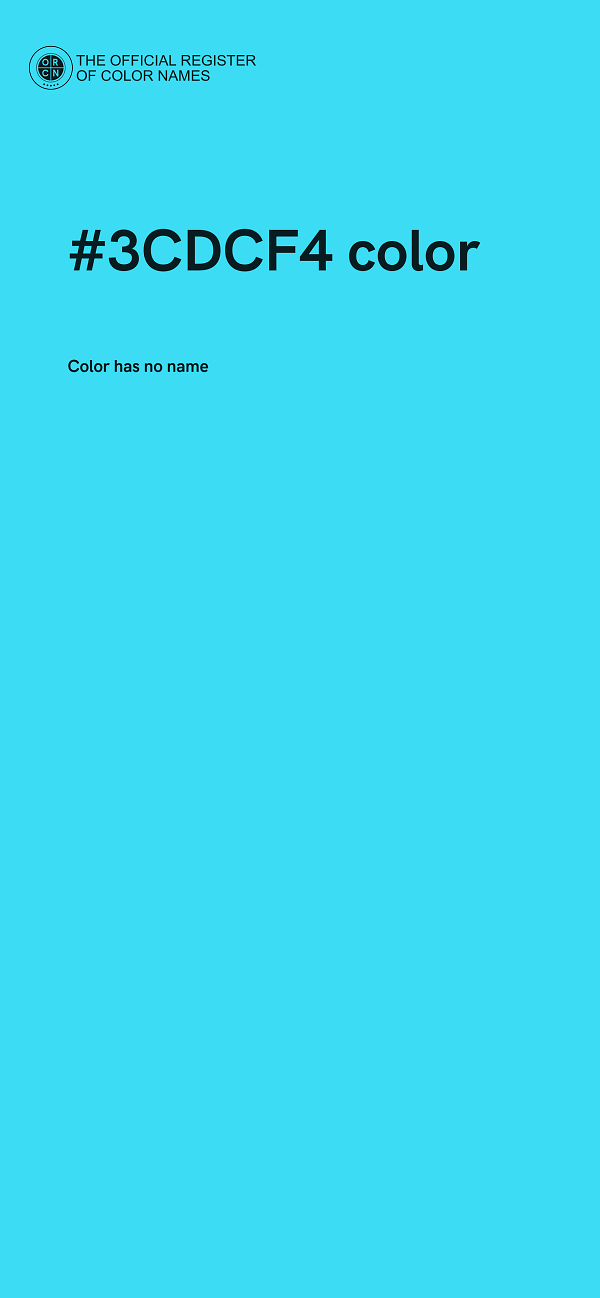 #3CDCF4 color image