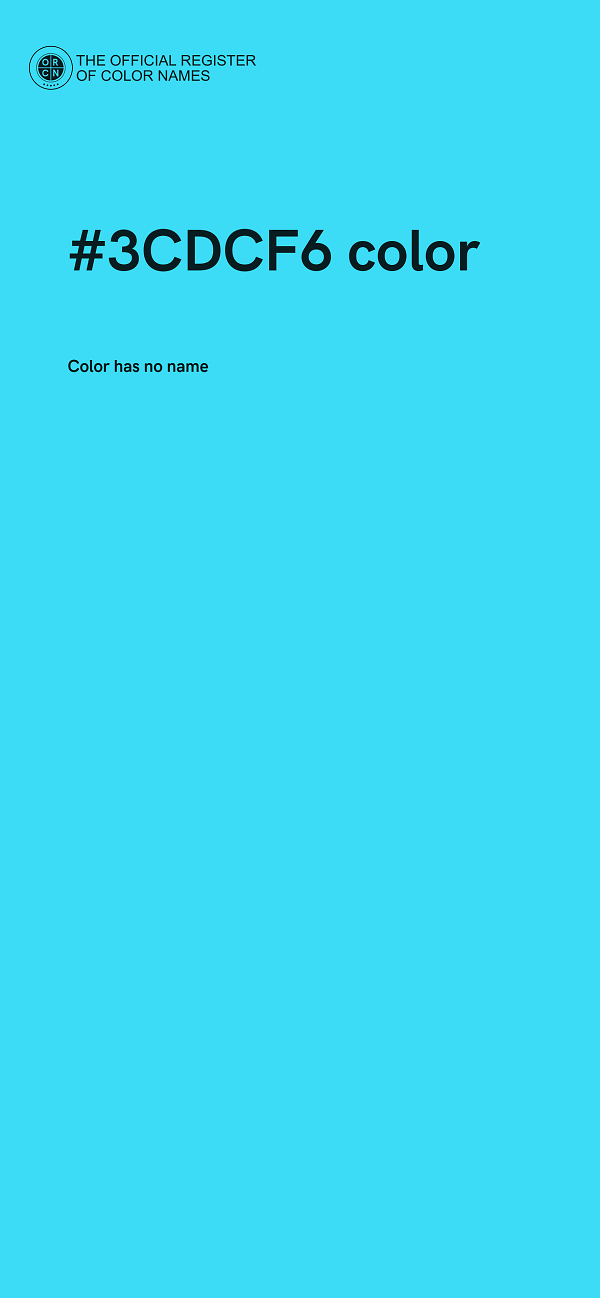 #3CDCF6 color image