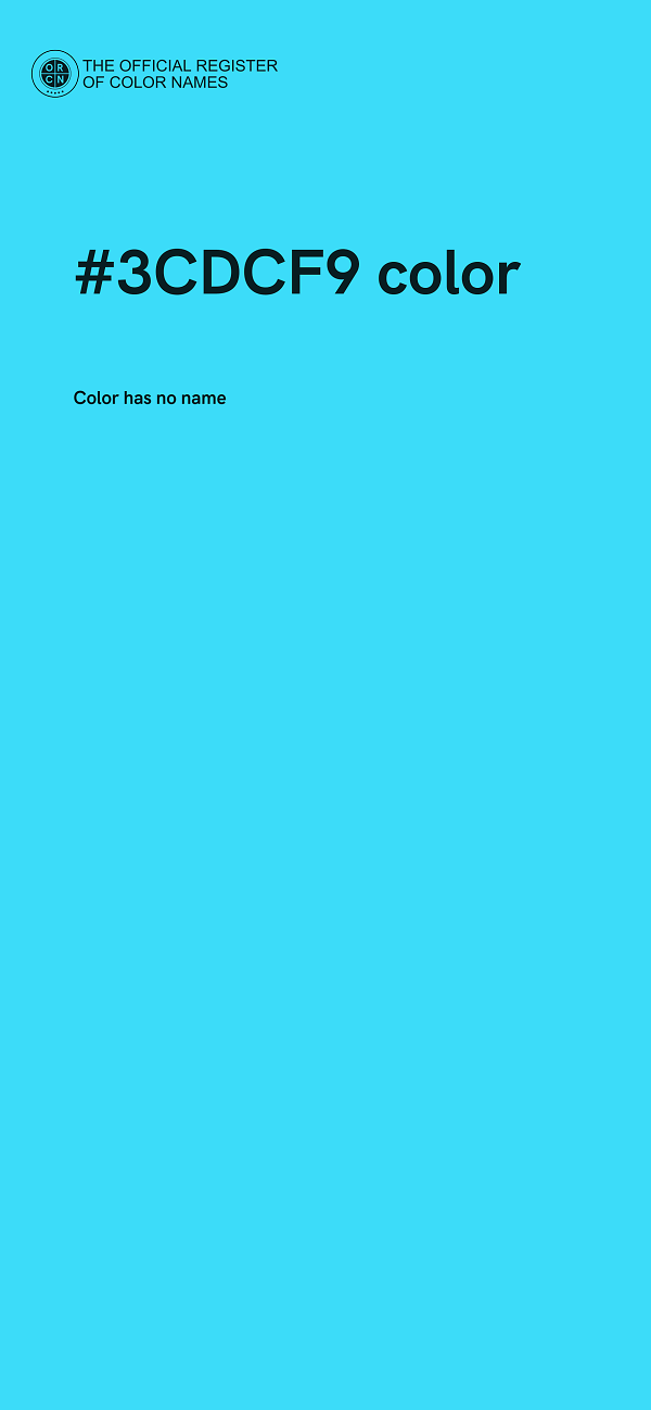 #3CDCF9 color image