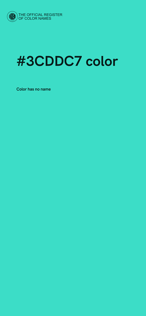 #3CDDC7 color image