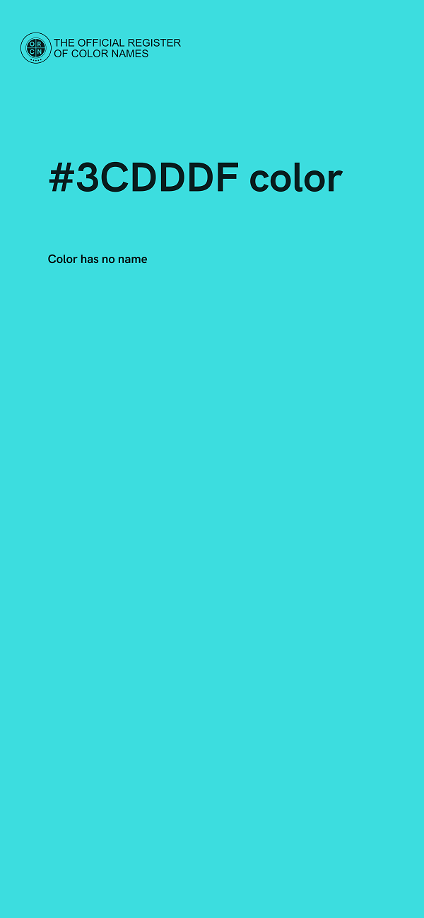 #3CDDDF color image