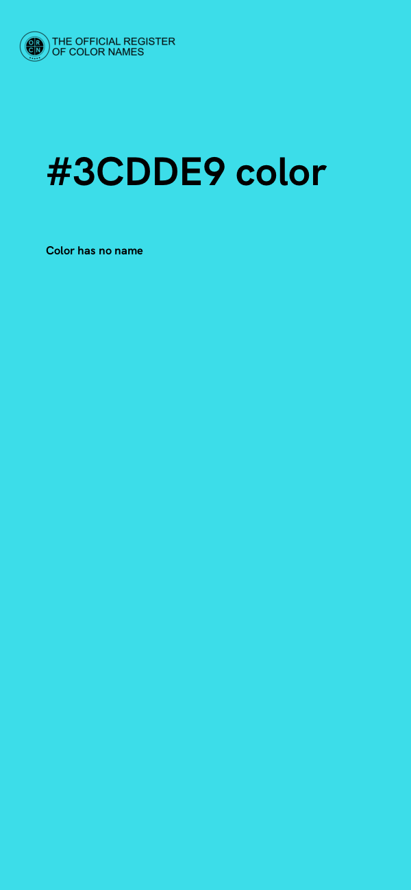 #3CDDE9 color image