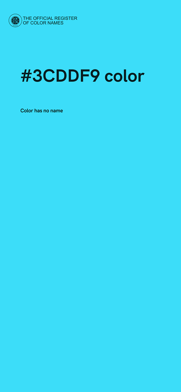 #3CDDF9 color image