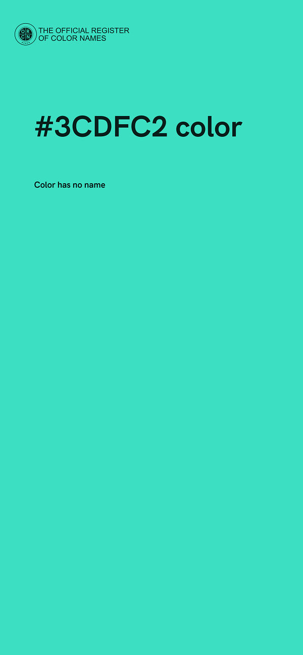 #3CDFC2 color image