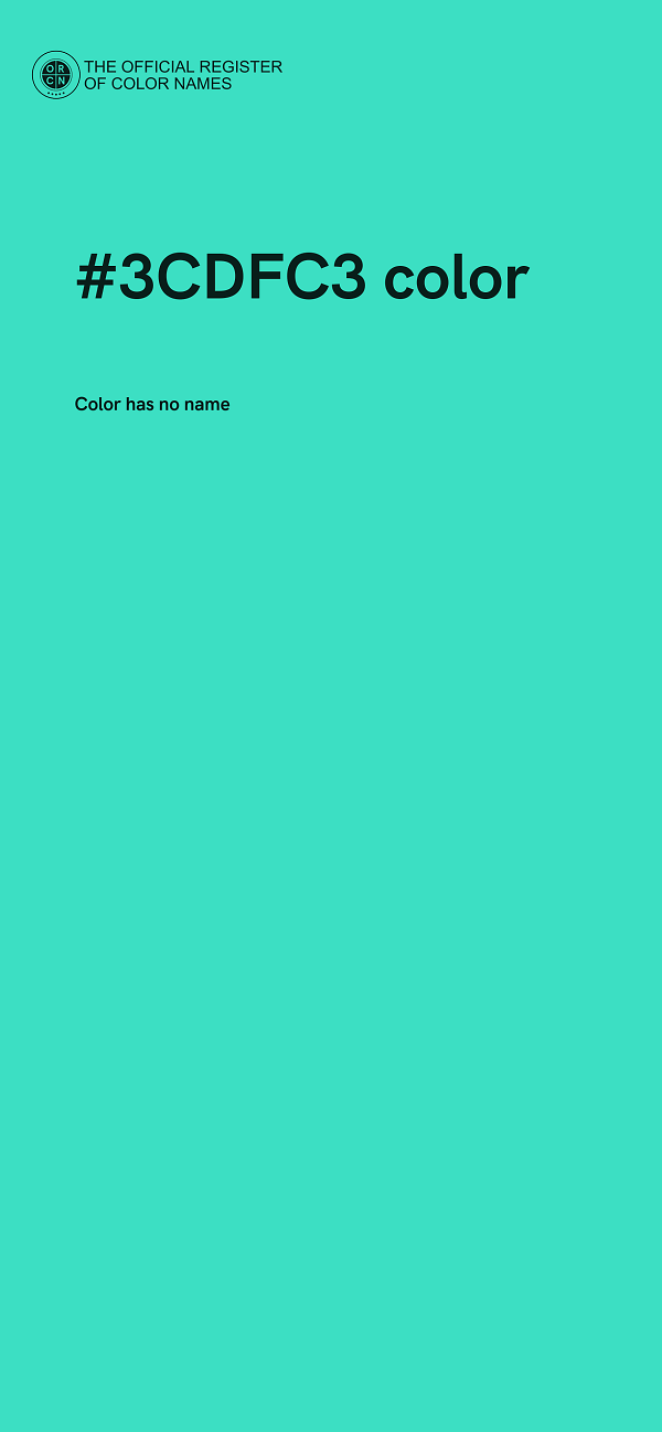 #3CDFC3 color image