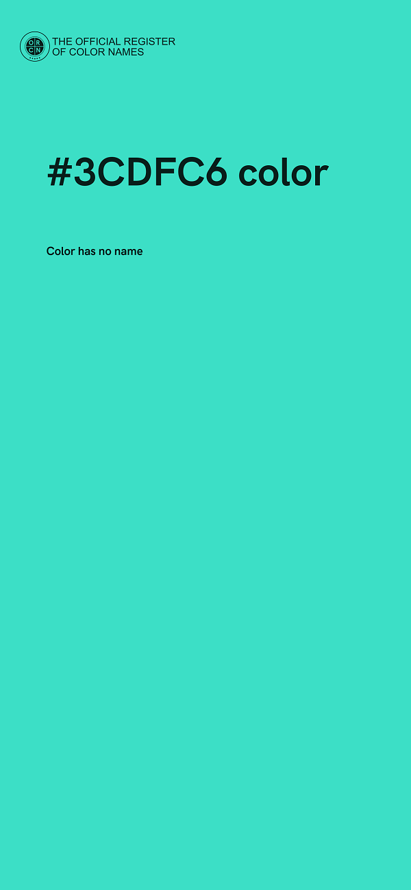 #3CDFC6 color image