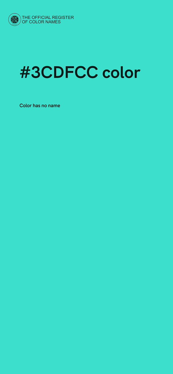 #3CDFCC color image