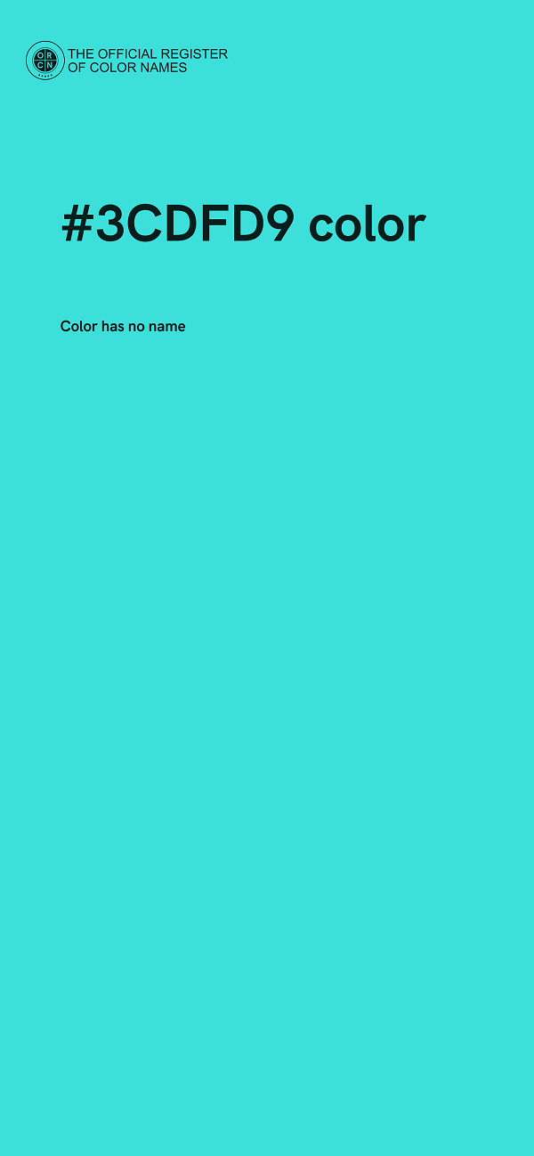 #3CDFD9 color image