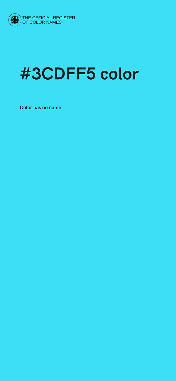 #3CDFF5 color image