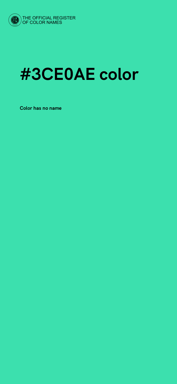 #3CE0AE color image