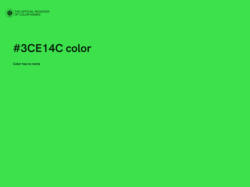 #3CE14C color image