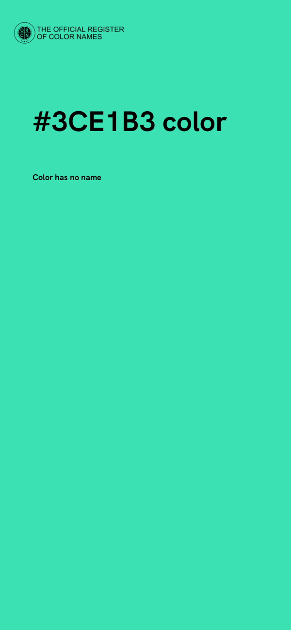 #3CE1B3 color image