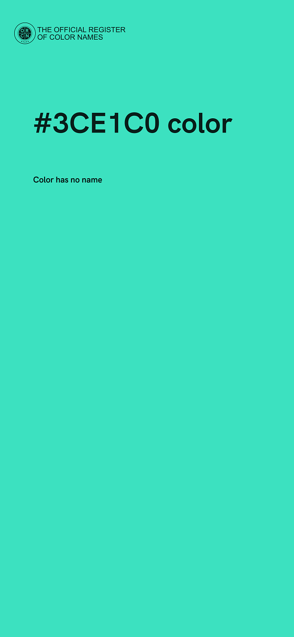 #3CE1C0 color image