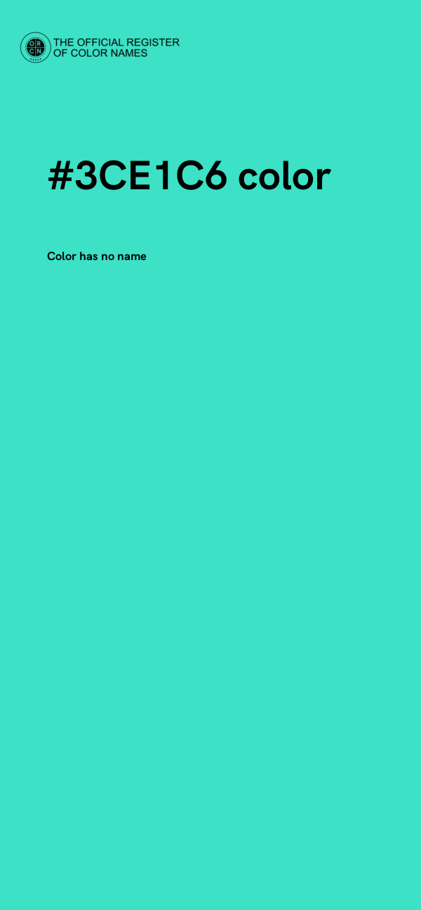#3CE1C6 color image