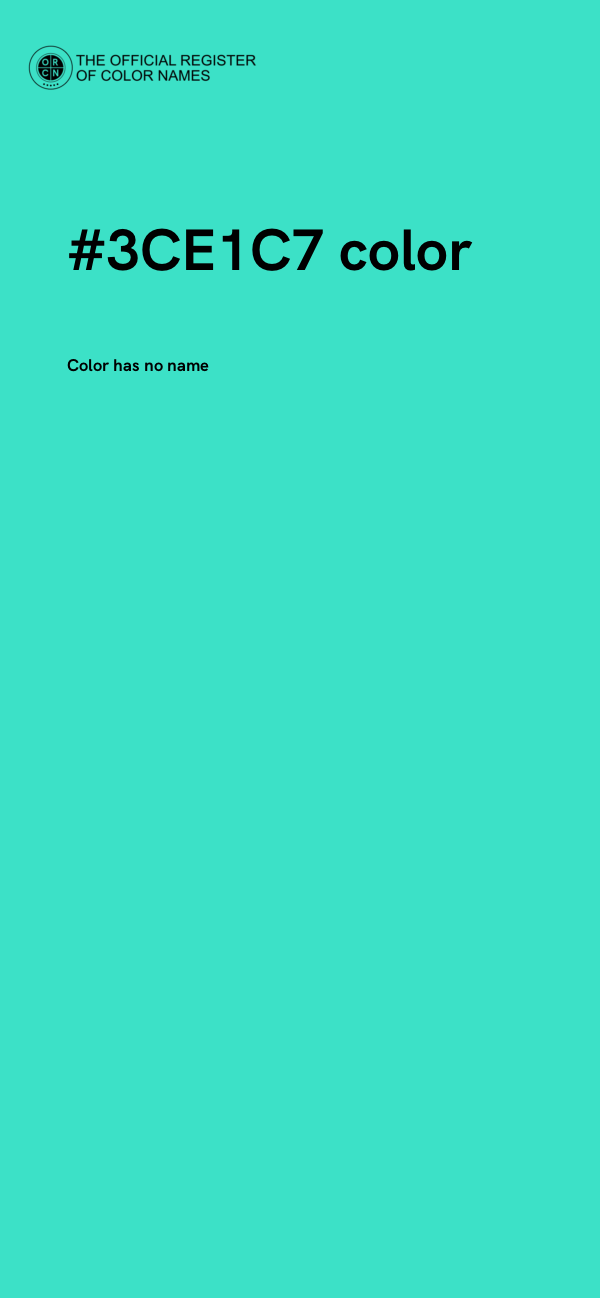 #3CE1C7 color image