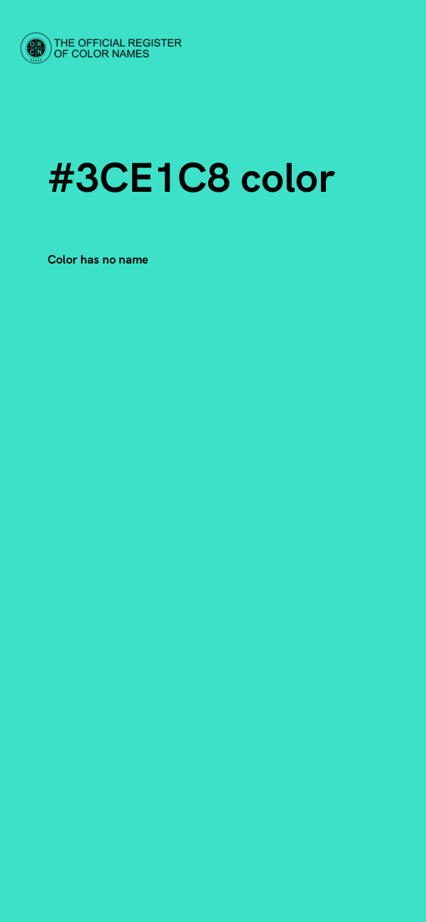 #3CE1C8 color image