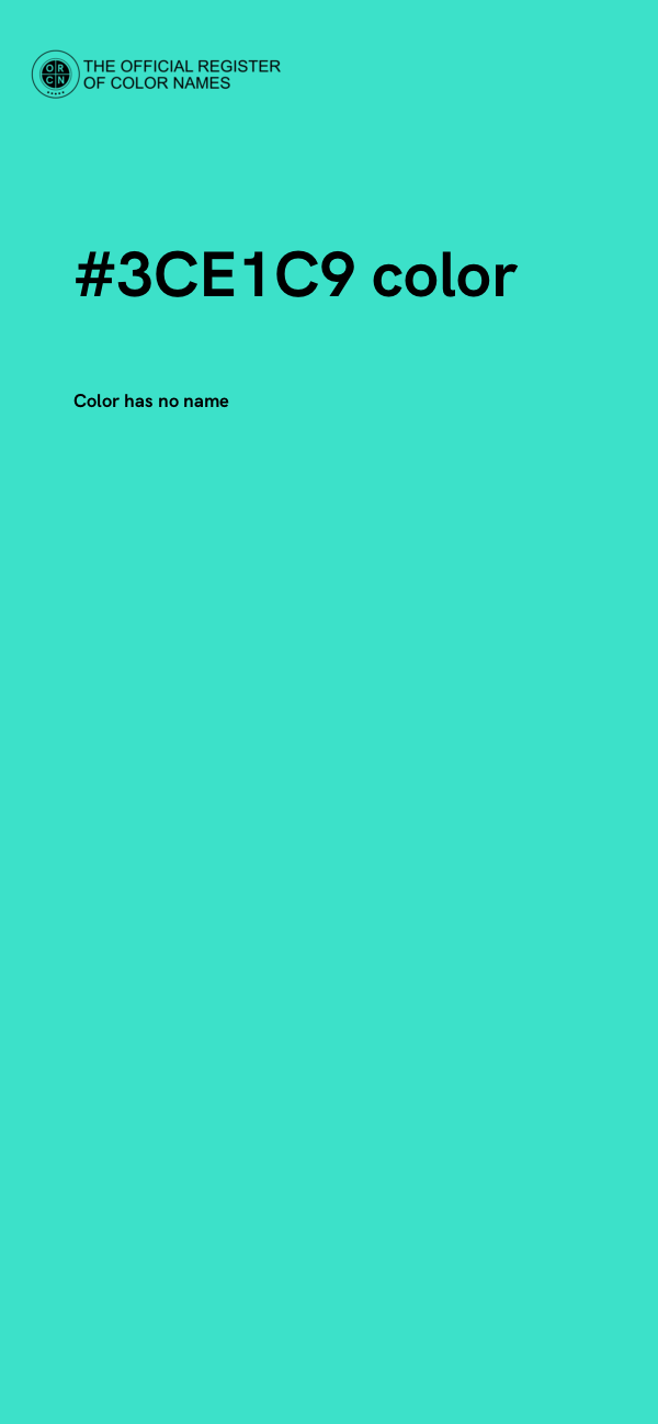 #3CE1C9 color image