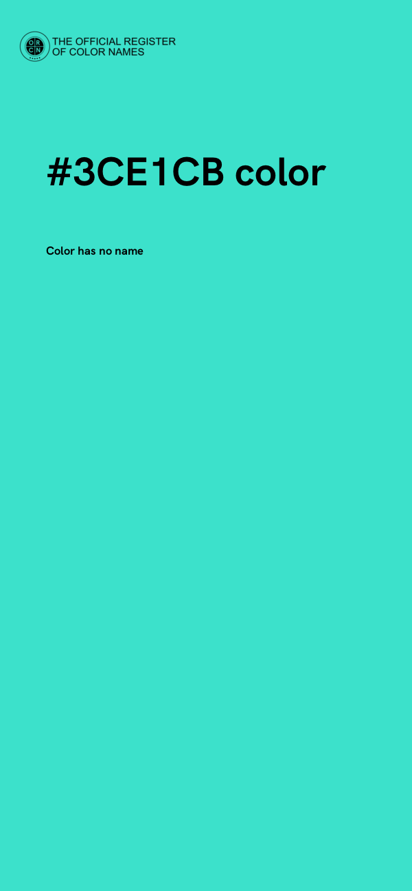 #3CE1CB color image