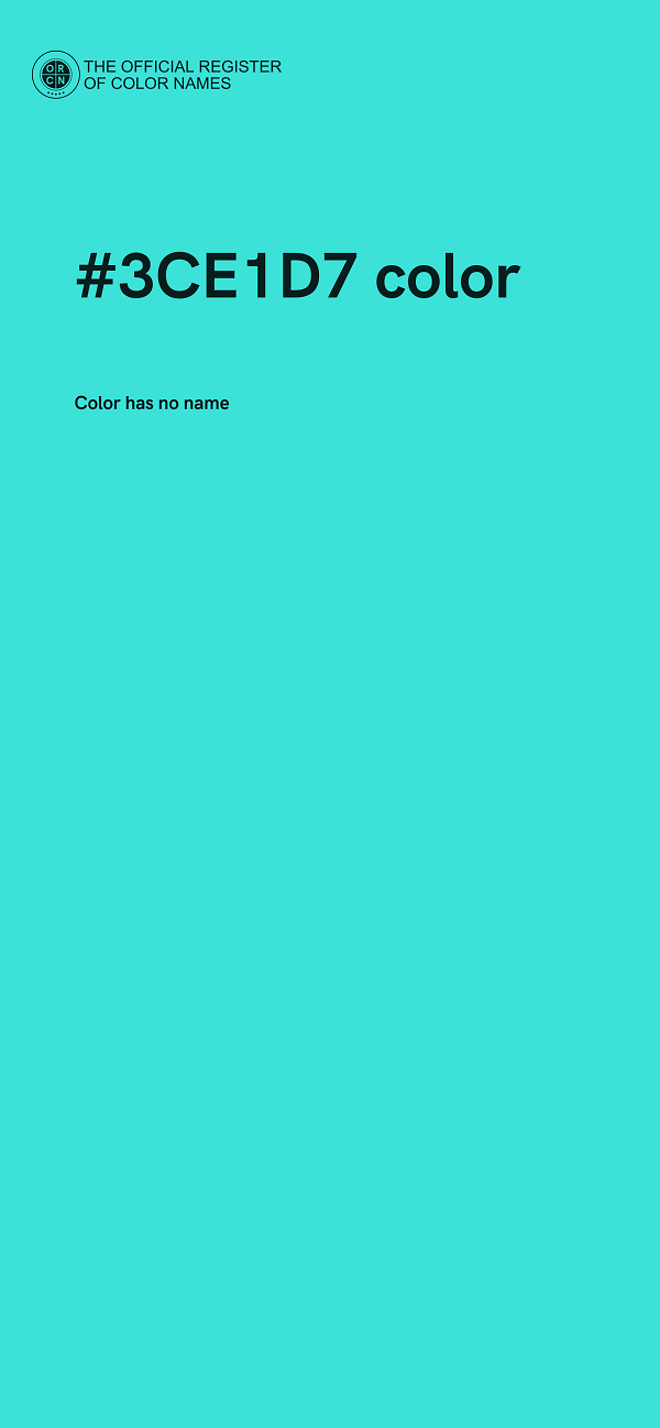 #3CE1D7 color image