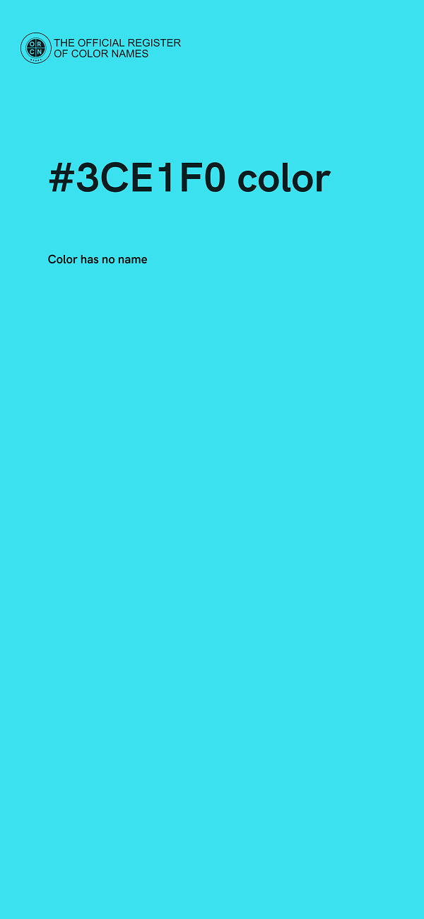 #3CE1F0 color image