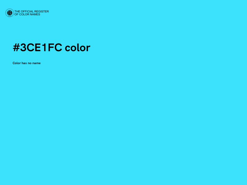 #3CE1FC color image