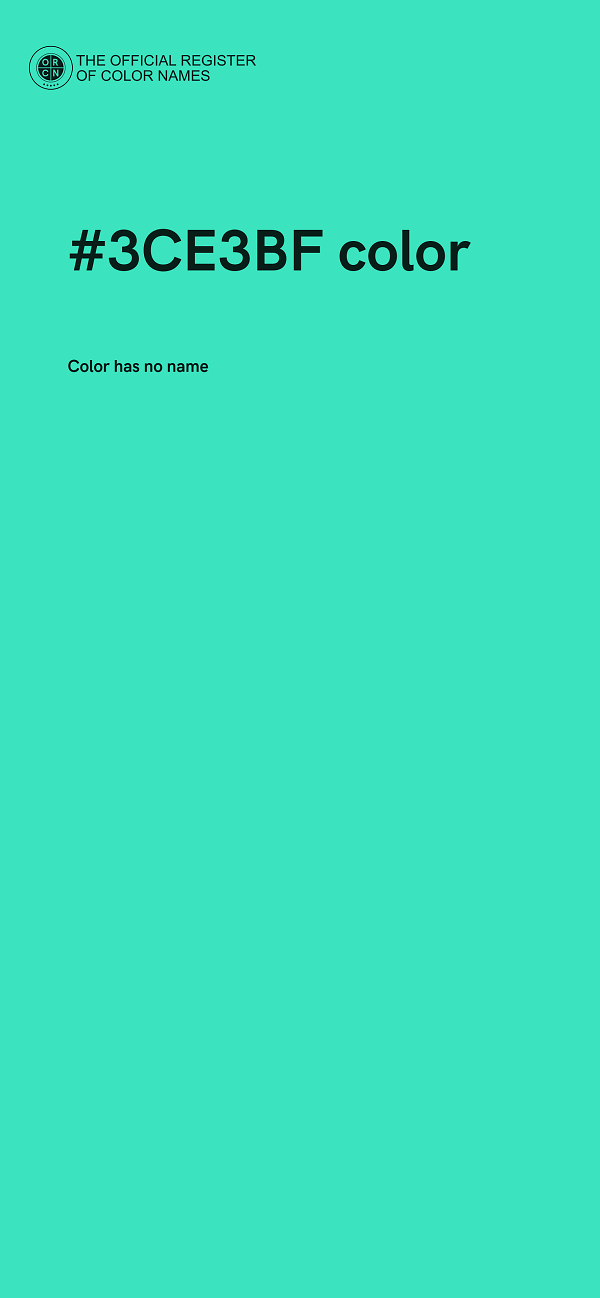 #3CE3BF color image