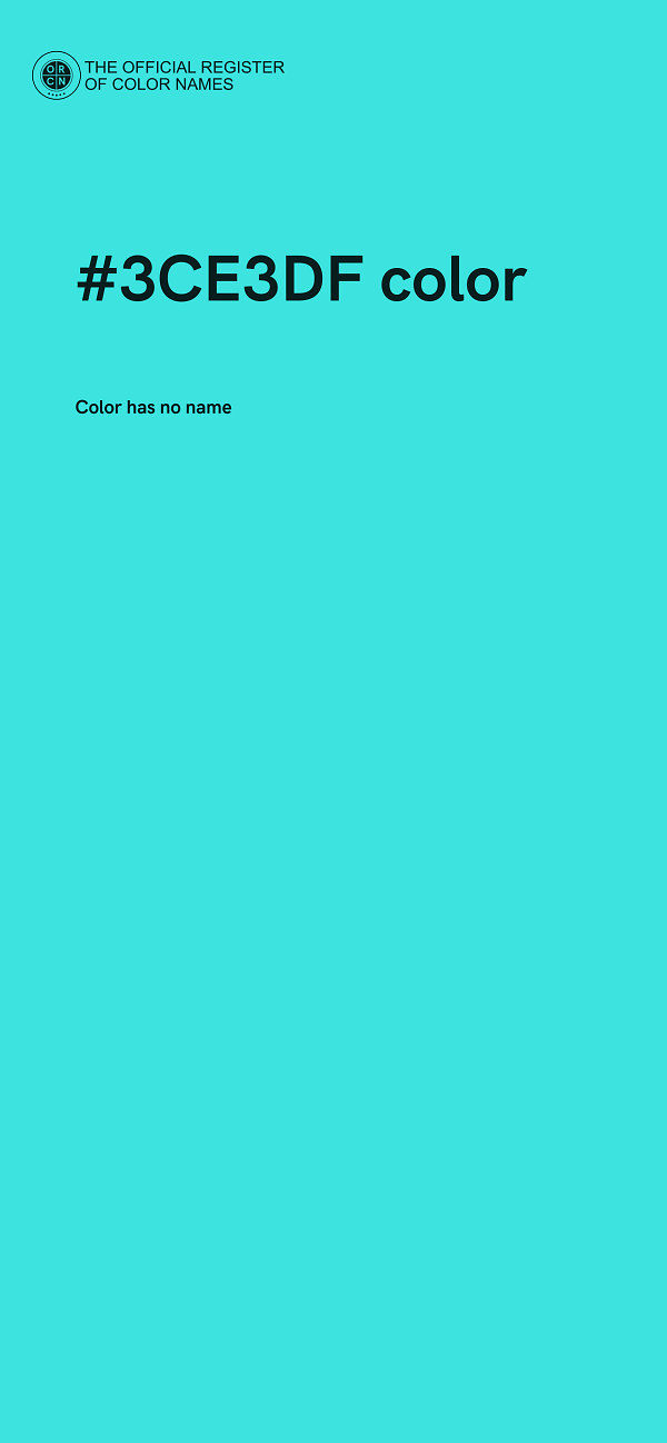 #3CE3DF color image