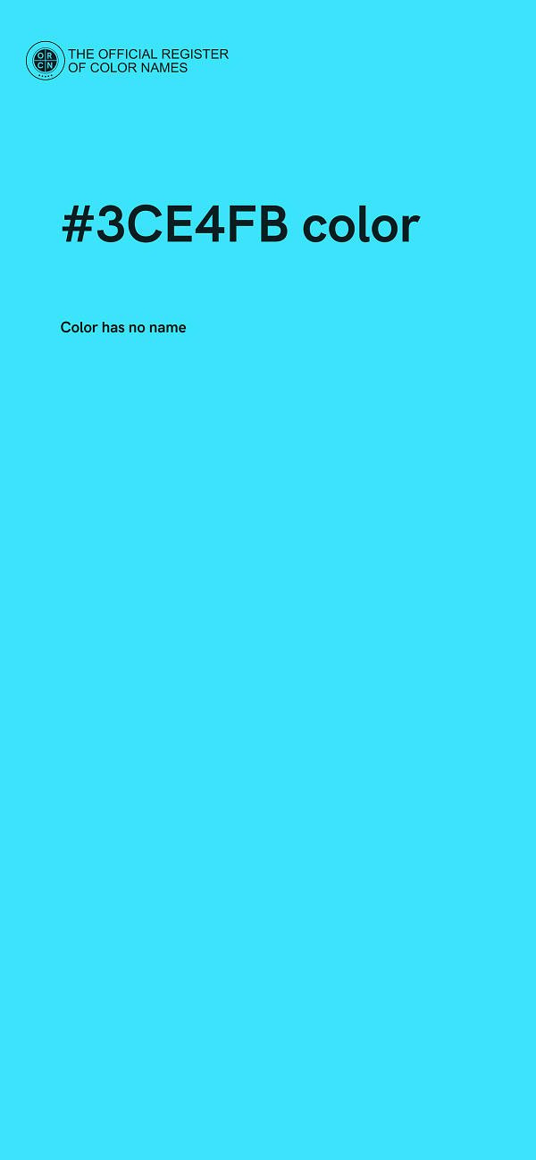 #3CE4FB color image