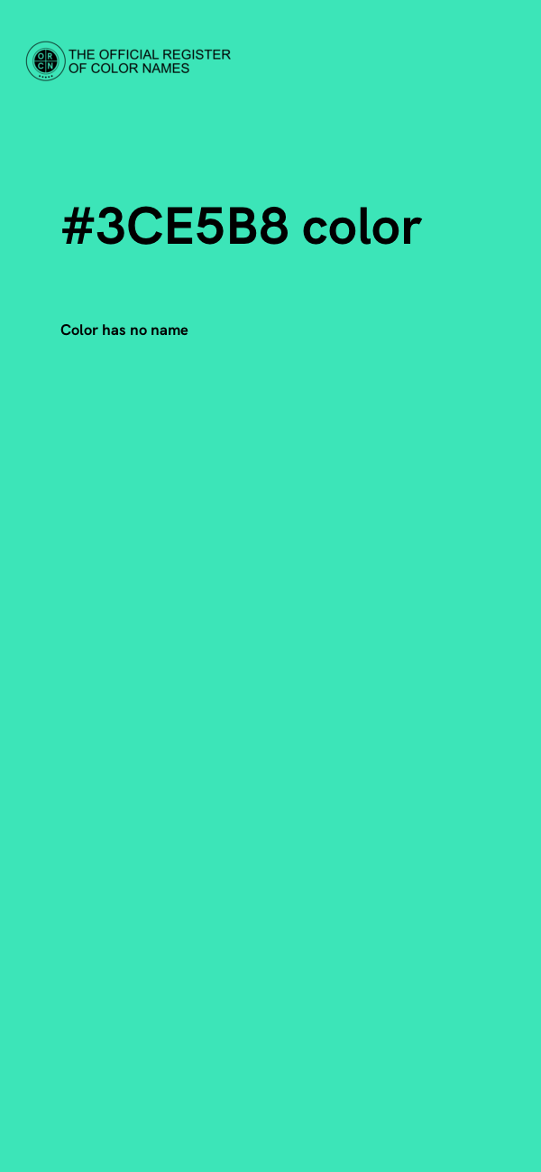 #3CE5B8 color image