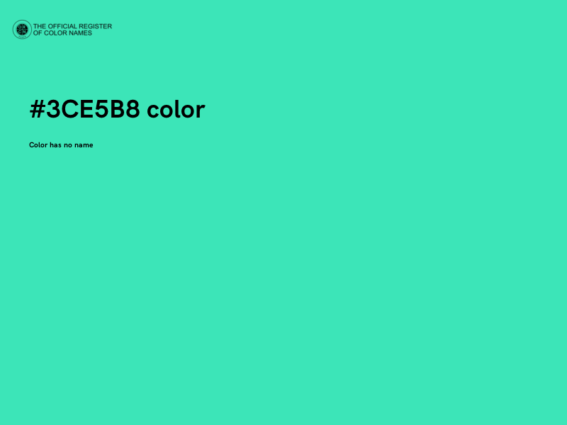 #3CE5B8 color image