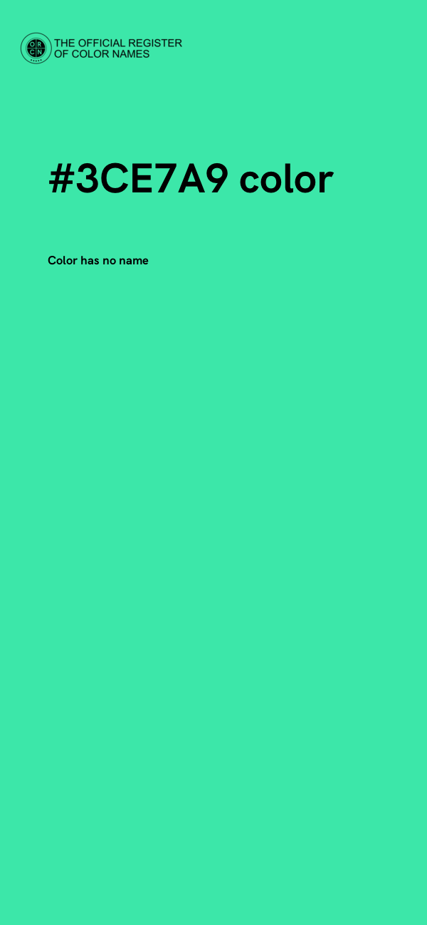 #3CE7A9 color image