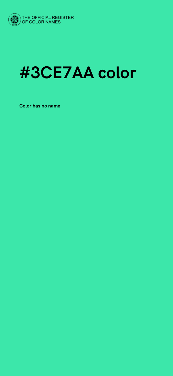 #3CE7AA color image